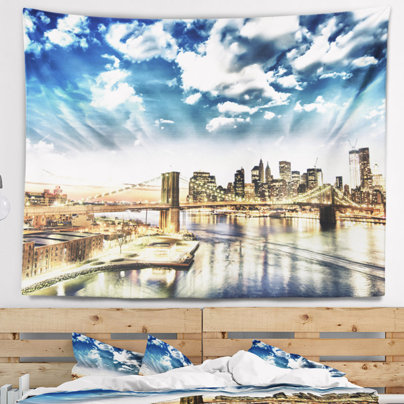 Nuage d'hiver au-dessus de Manhattan, paysage urbain, H 32 po x l 39 po