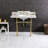 Kingston Brass Pemberton 36-Inch Carrara Marble Console Sink with Brass Legs (8-Inch, 3-Hole)-73623850