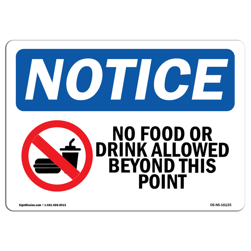AVIS Aucune enseigne en aluminium 14 po x 10 po «Beyond This Point»