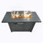 Table de foyer d'extérieur au propane en acier de 25 po H x 42 po avec couvercle