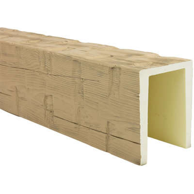Heritage Timber Reclaimed Axed Cut Faux Wood 3-Sided Beam (U-Beam)