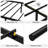 Twin  Sturdy Metal Platform Bed Frame for Kids with Headboard & Footboard, Heavy Duty Steel Slats, Noise-Free with Underbed Storage, Easy Assembly - Black-414986468-414986474