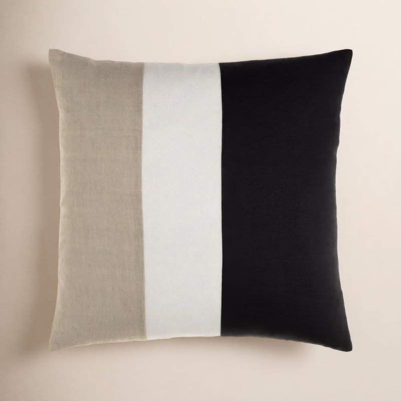 Hegg Striped Linen Reversible Throw Pillow, 20" H x 20" W, No Fill