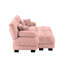 2 Seater Pink Chenille For Living Room: Cloud Couch With Matching Ottomans And Pillows - Stylish Comfortable Decoration Sleeper , Construction