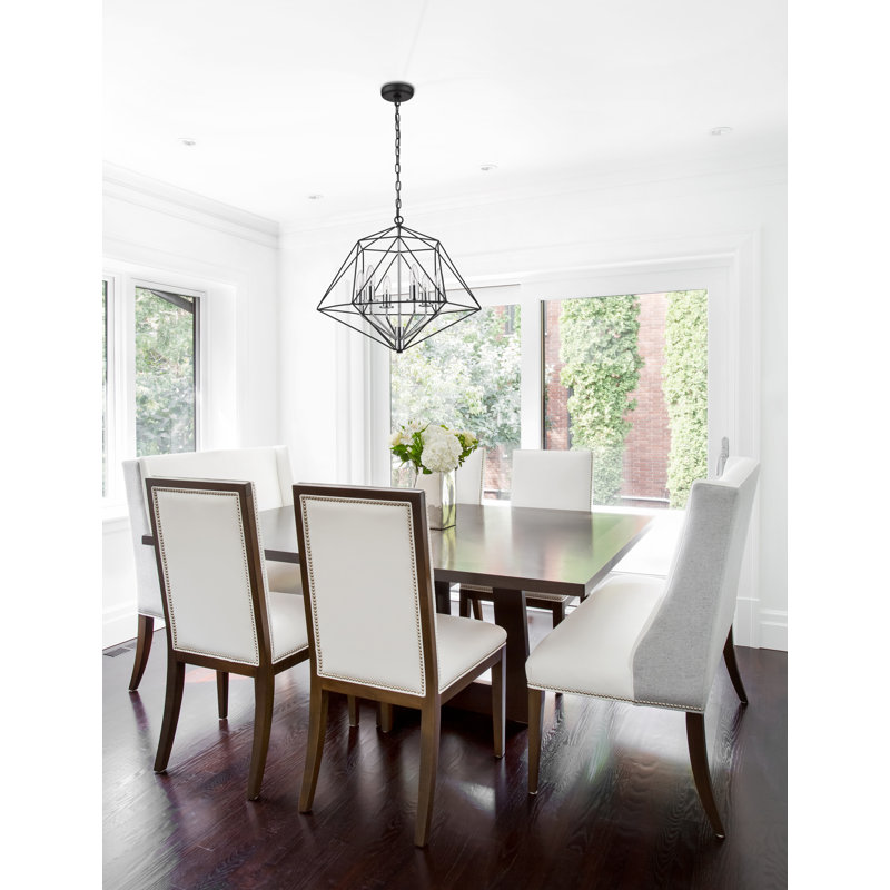 Luminaire suspendu géométrique 6 lumières Kiel, H 19,25 po x l 22,25 po x P 22,25 po