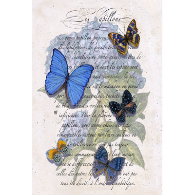Hydrangea Butterflies I 1 Piece Wrapped Canvas Wall Art