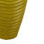 Vase décoratif Kathy avec rebord courbé sculpté, céramique nervurée jaune 20 pouces