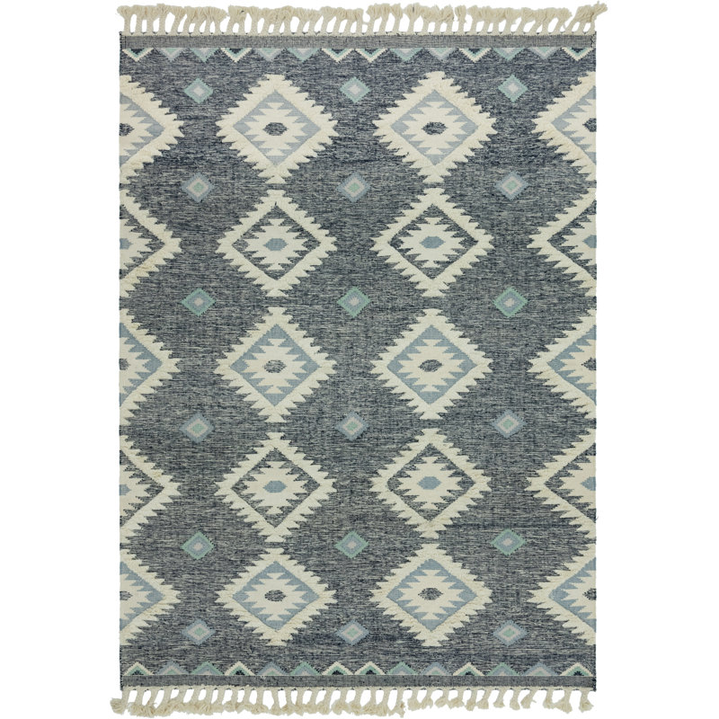 Shriver Performance Wool Geometric Indoor Rug, Rectangle 9' x 12'2"