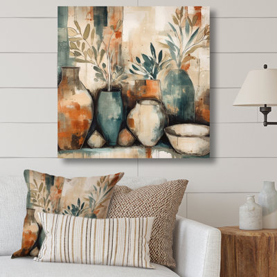 Rukayyah Orange And Green Channeling Bohemian Vibes - Boho Feather Wall Art