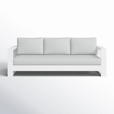 Hoyt 92.52” Outdoor Aluminum 3-Seater Sofa