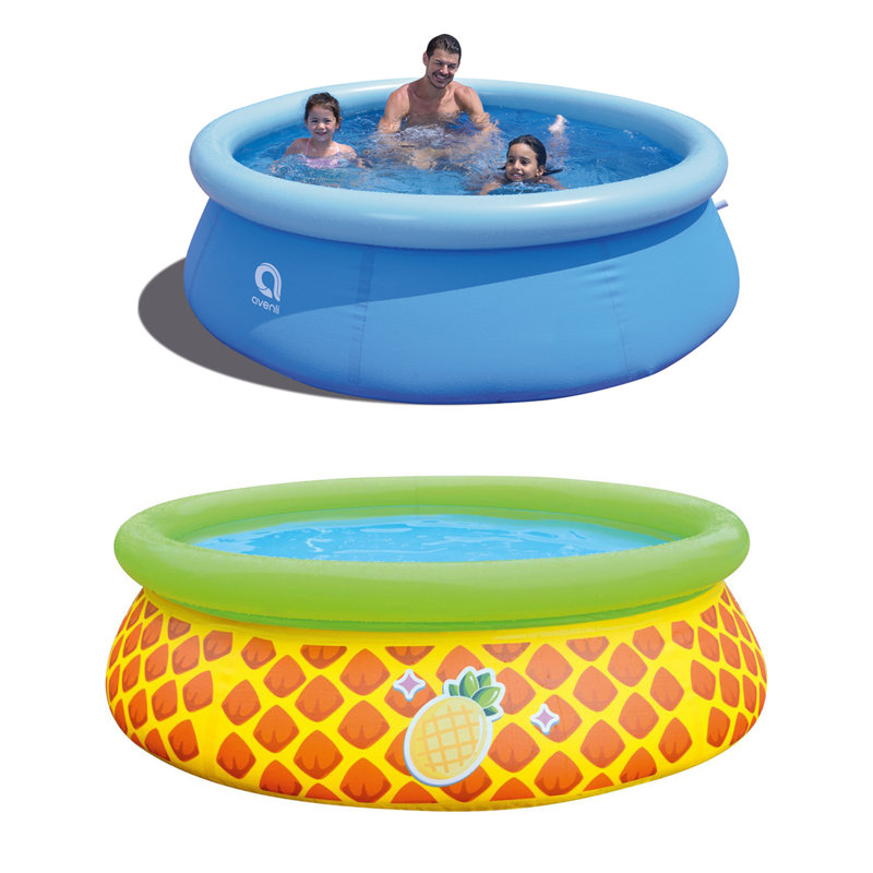 Blue and Pineapple Inflatable Round Above Ground Swimming Pools
