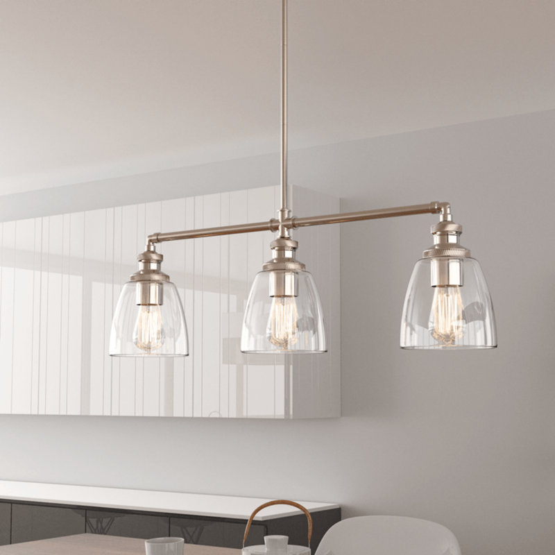 3-Lights Bell Shape Kitchen Island Pendant Lighting