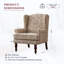 Fauteuil à oreilles rembourré Damiyah-2134088034