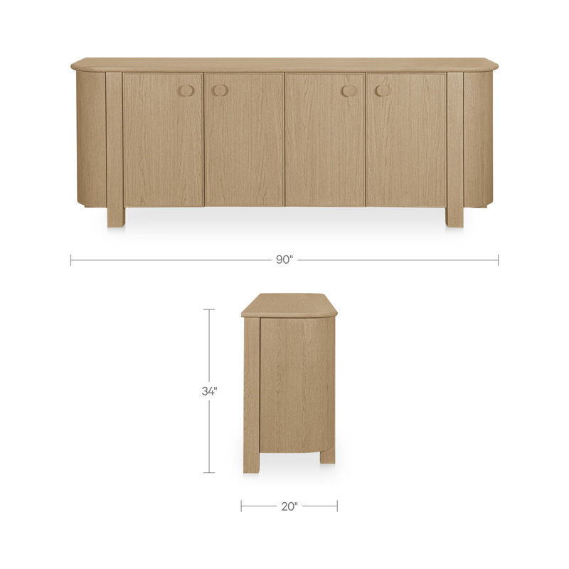 Loren 90'' W Sideboard, Brown