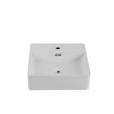 Bothwa Home Square Ceramic Countertop Wash Basin (White Finish) CUPC Certified