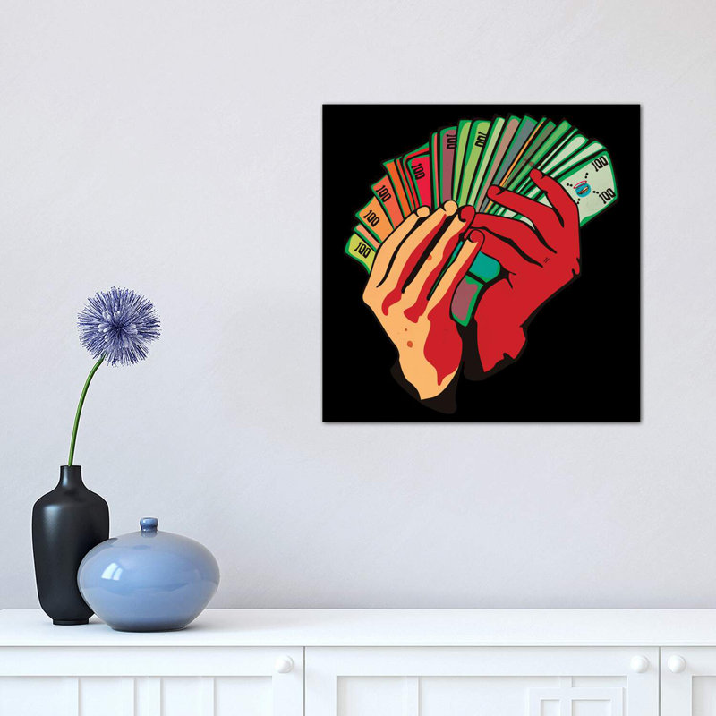 «Silver Hands» - Impression, H 18 po x l 18 po x 1,5 po, Toile tendue