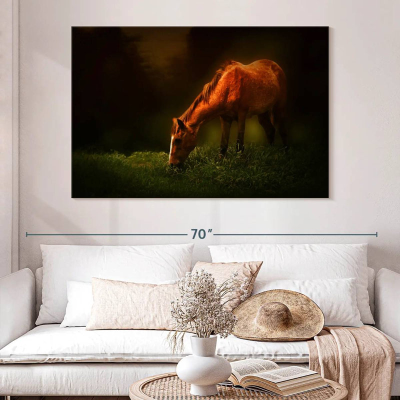 Brampt Grazing Horse, 34" H x 51" W