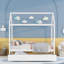 Structure de lit simple en bois massif avec lit gigogne simple, sans sommier tapissier (lit)