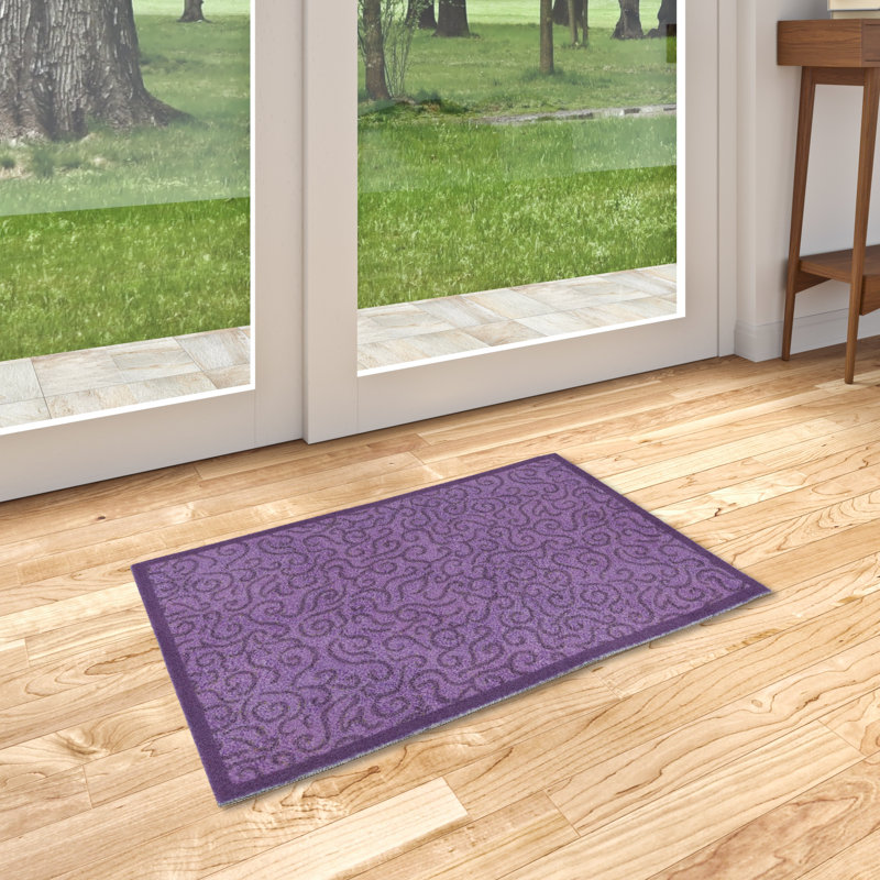 Halfeti Door Mat, 0.5cm H x  90cm W x 120cm D, Purple