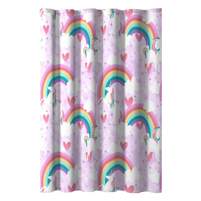 Unicorn Rainbow Shower Curtain