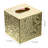 Gold Square Tissue Box Cover Holder