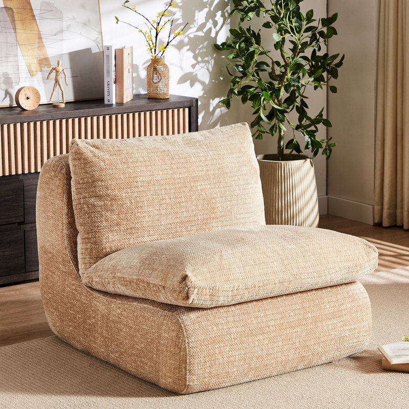 Fauteuil de jeu confortable, mousse haute, support de dossier ergonomique en tissu de soutien, doux