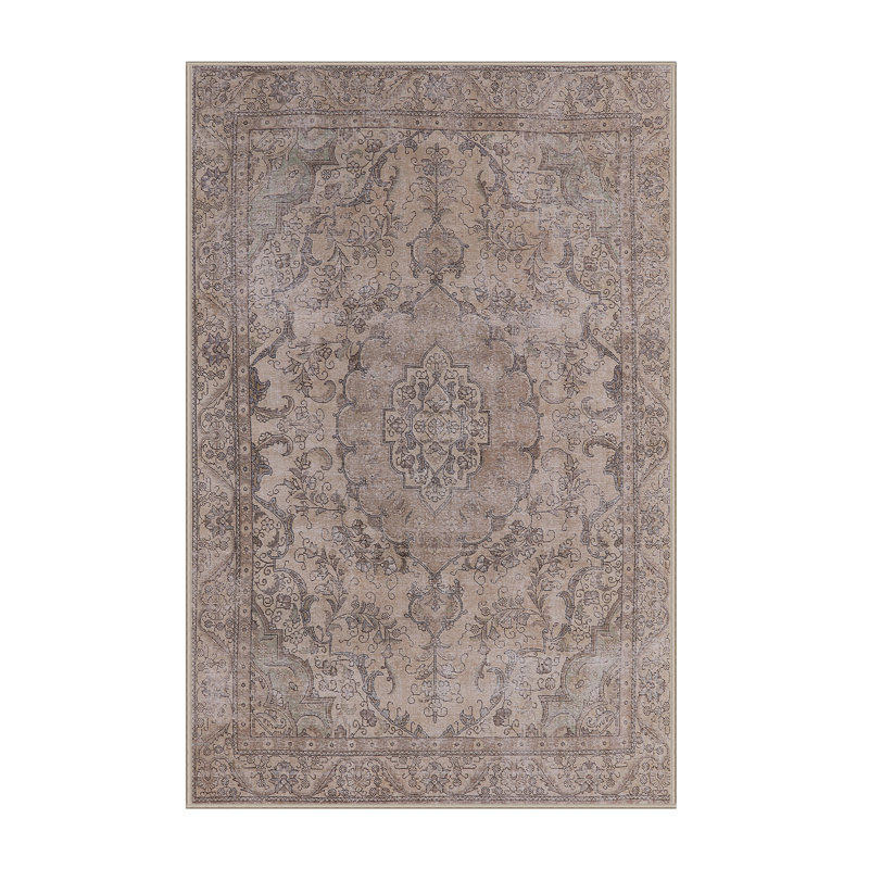 Tapis beige Rashida, Tapis de couloir 2 pi x 5 pi
