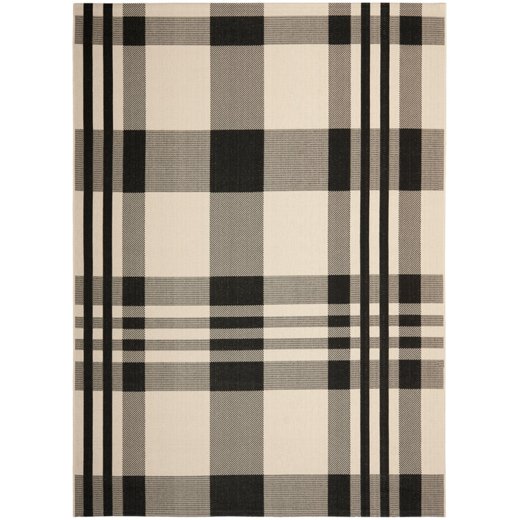 Andish Plaid Indoor / Outdoor Area Rug