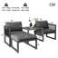 4-Piece Outdoor Patio Lounge Set With 2 Sofas & 2 Ottomans