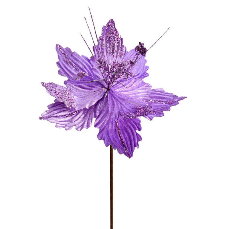 Vaporisateur de Noël artificiel 12 po Vickerman, Lavande, H 12 po x l 12,5 po x P 16,5 po