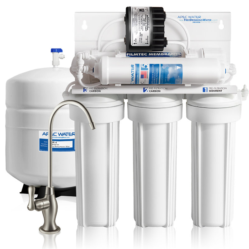 Système de filtration sous lavabo à pompage à l’eau haute efficacité apec