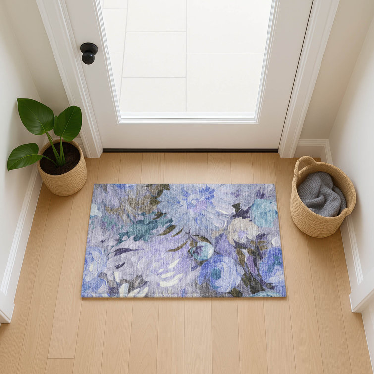Machine Washable Indoor/Outdoor Howle ACN2264 Floral Rug