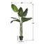 Banane artificielle 78 po en pot
