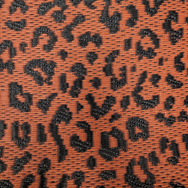 Tapis intérieur / extérieur en polypropylène à imprimé animal brun, Rectangle 4 pi x 6 pi