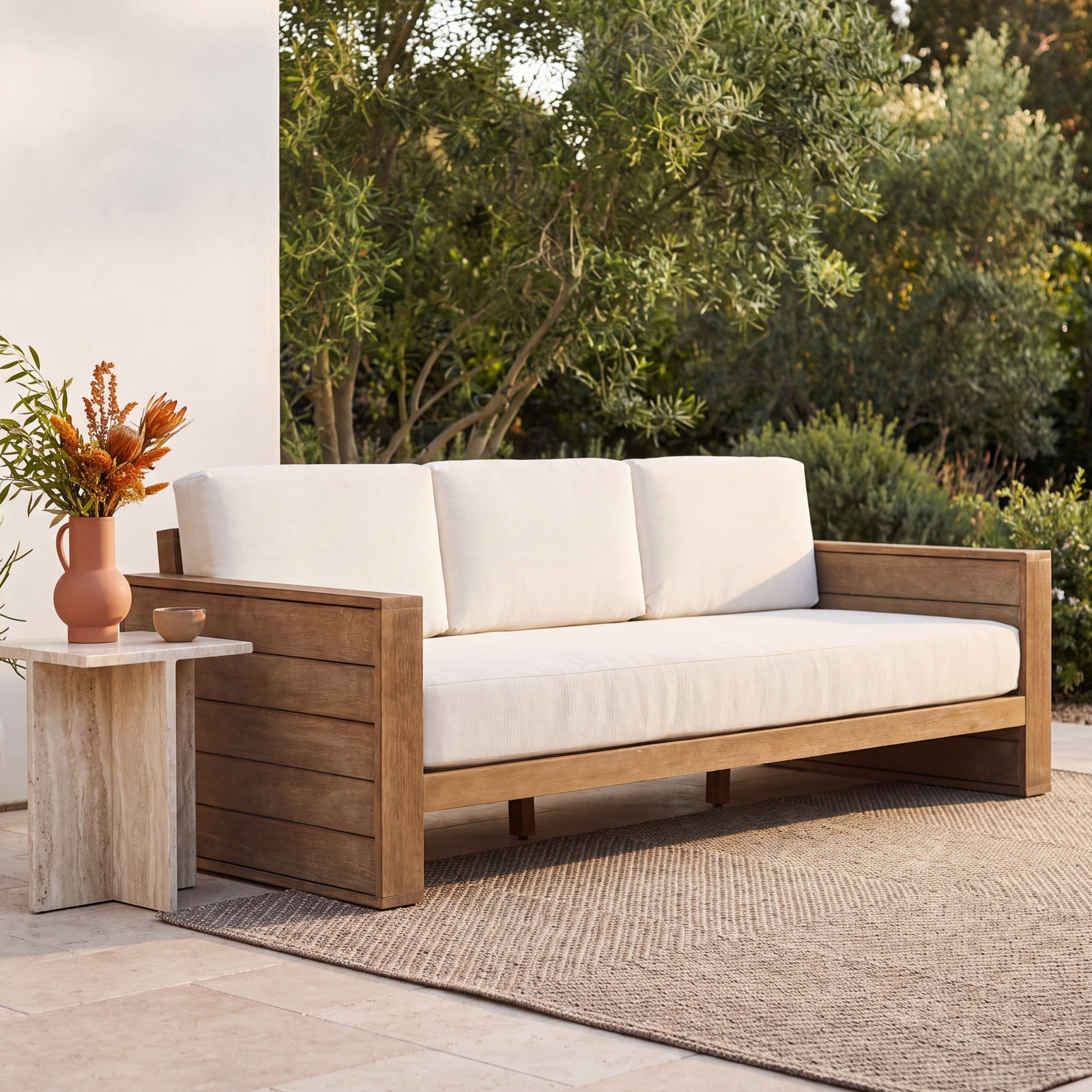 Westport 80" Eucalyptus Patio Sofa