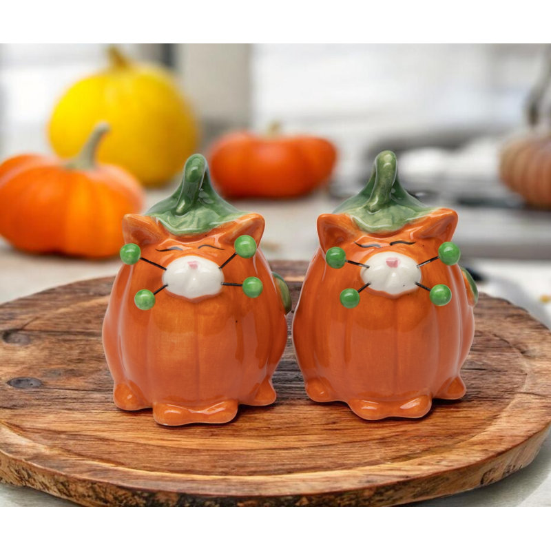 Ensemble salière et poivrière Whisker Pumpkin