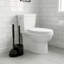 Ensemble de brosse de toilette et de piston 2 en 1 avec poignée allongée, combinaison d'outils de nettoyage de salle de bain multifonctionnels, noir