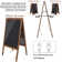 Weybridge Freestanding Glass Reversible Large - 6' - 8' Chalkboard
