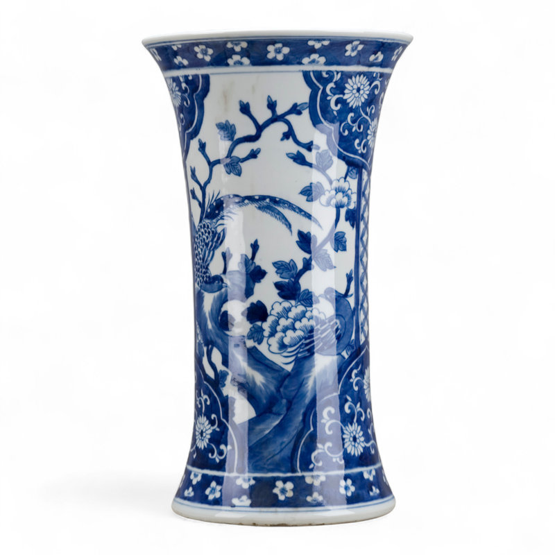 Vase en porcelaine jardin bleu de Phoenix