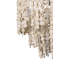 Round Wood Disk Chandelier w/ Recycled Glass Disks-612204459
