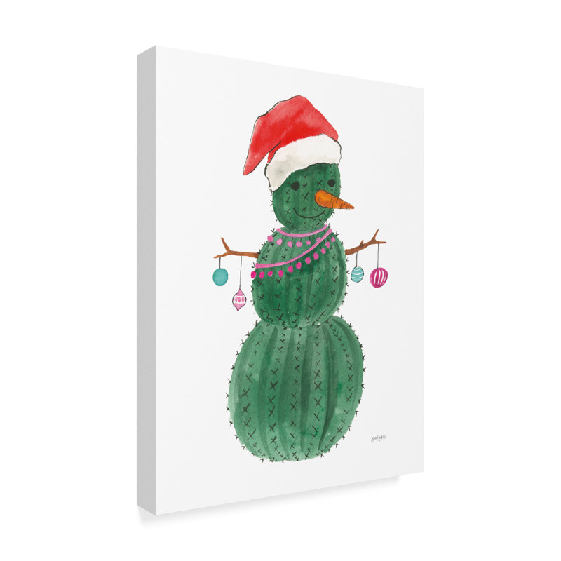 «A Very Cactus Christmas I» par Jenaya Jackson, reproduction sur toile, H 24 po x l 18 po x P 2 po