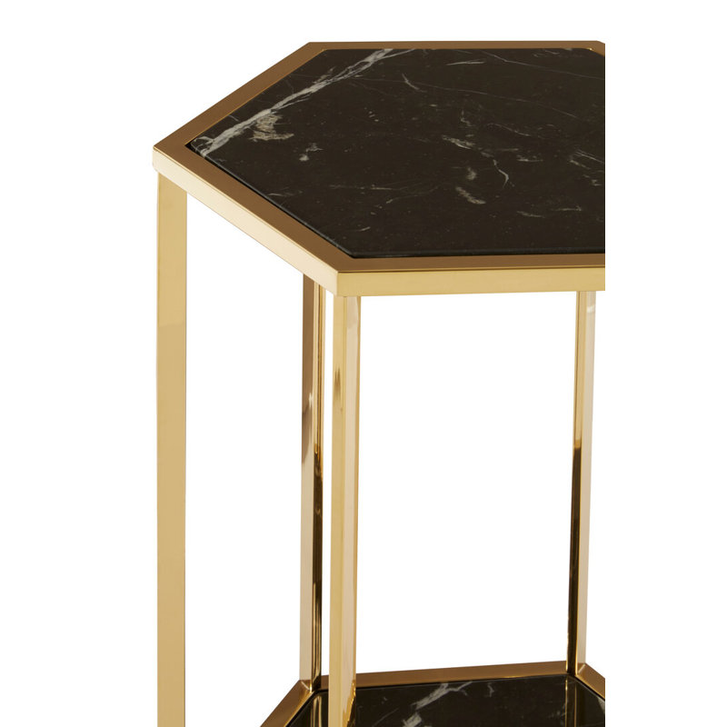 End Table, Brown, Gold