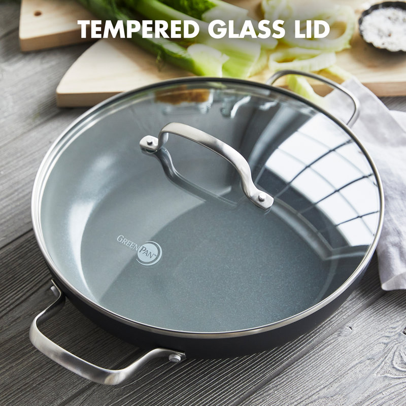 GreenPan Chatham 11" Gray Ceramic Nonstick Everyday Pan with Lid