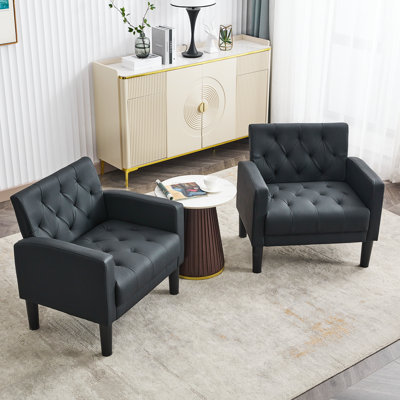 32" W Tufted Accent Living Room Armchairs(Set Of 2)