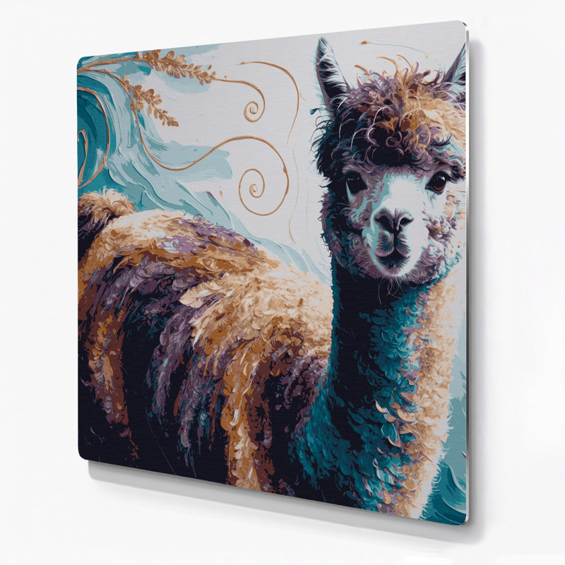 Faune, alpaga gris, art mural en métal, H 16 po x l 16 po