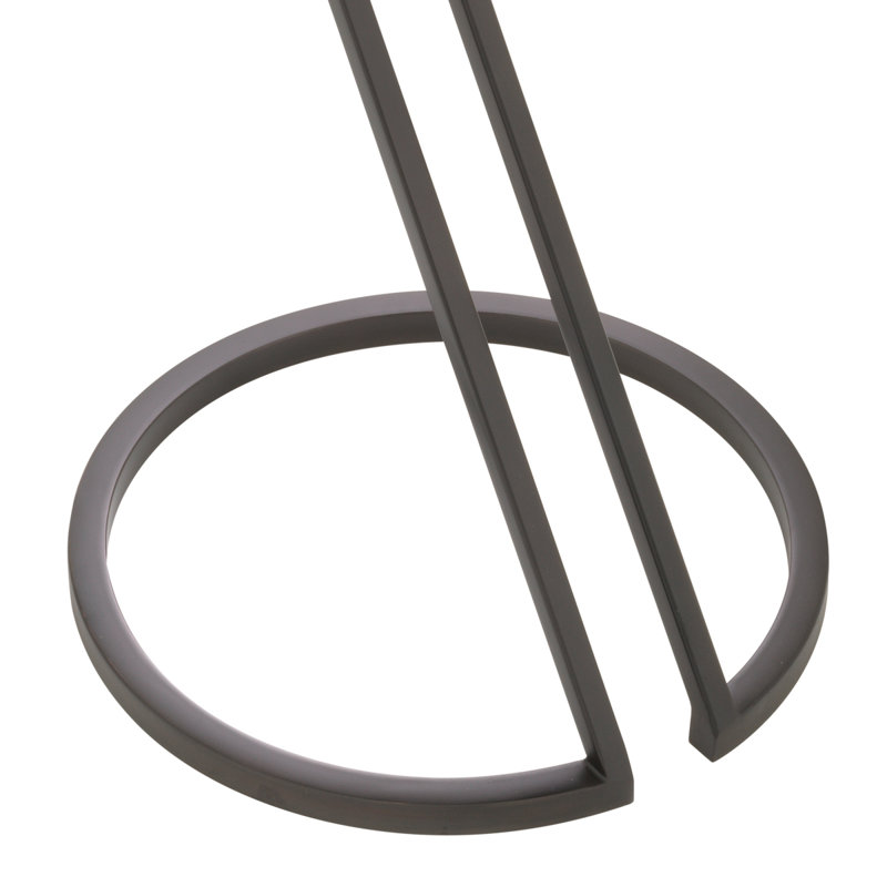 Falcone Glass End Table, Gunmetal