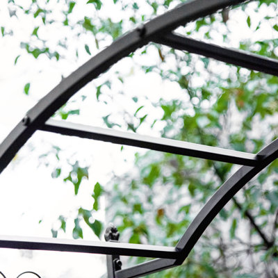 Outsunny 85" Metal Arch Trellis with Gate
