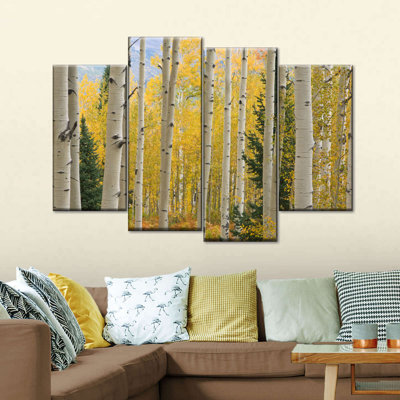 " Elk Mountain Aspen Trees " 4 - Pieces