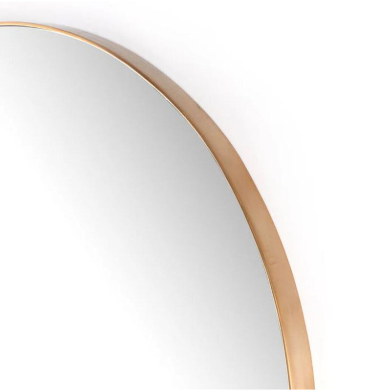 Hugo Round Wall Mirror, Gold, 60" x 60"