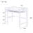 Twin High Loft Bed, Rubber Wood  Loft Bed With Safety Guardrail, Built-In Desk, Ladder,White-87897587